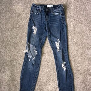 Kendall and Kylie Blue Ripped Jeans